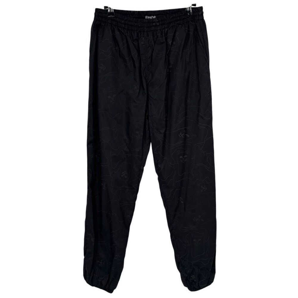 Rip N Dip Lord Nermal Cat Cargo Track Pants Black Drawstring Joggers‎ Size Small
